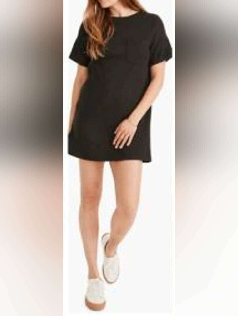 Madewell Tina Black Short-Sleeve Mini T-Shirt Dress